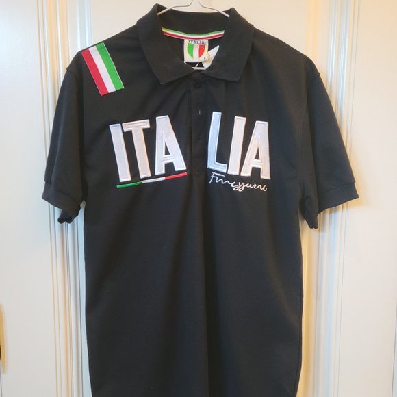 Italia Other - NWT Italia Black Short Sleeved Mens Polo Style Shirt